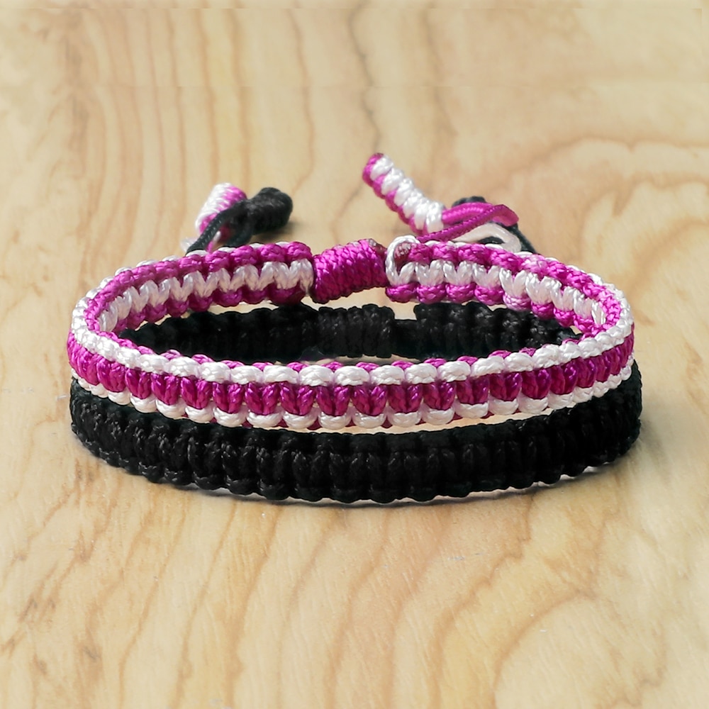 2 Stks/set Vrouwen Geweven Armband Bohemian Katoenen Touw Gevlochten Armbanden Voor Mannen Liefhebbers Beste Vriend Kinderen Geluk Sieraden