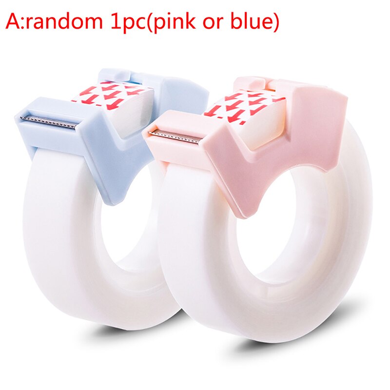 Writable Clear Adhesive Tape with Tape Cutting Tool Writable Invisible Correction Tape School Stationery Protable Tape Dispenser: A