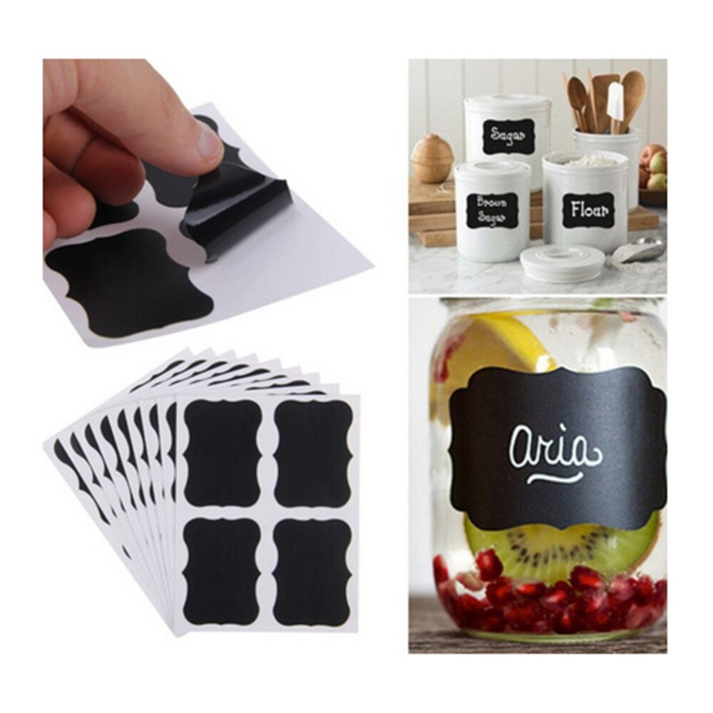 40 Stck Tafel Marker Etiketten Abnehmbare PVC Klebrige Wein Flasche Etiketten