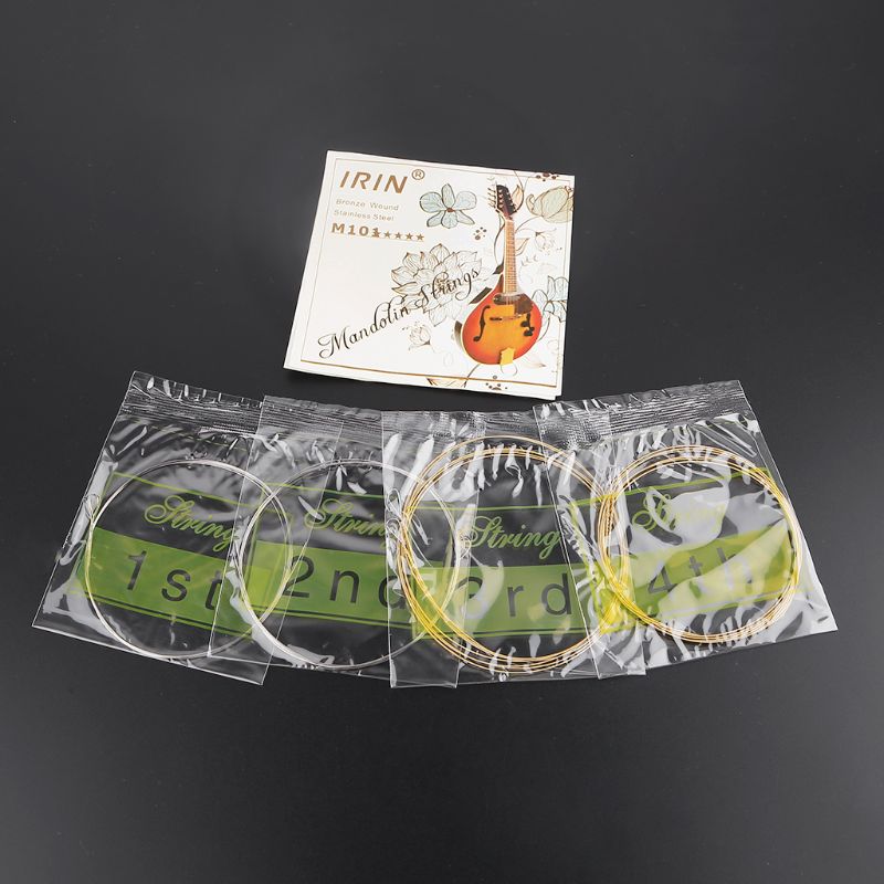 8 Pcs / 1 Set M101 Mandolin Strings Silver-Plated Stainless Steel Copper Alloy Wound