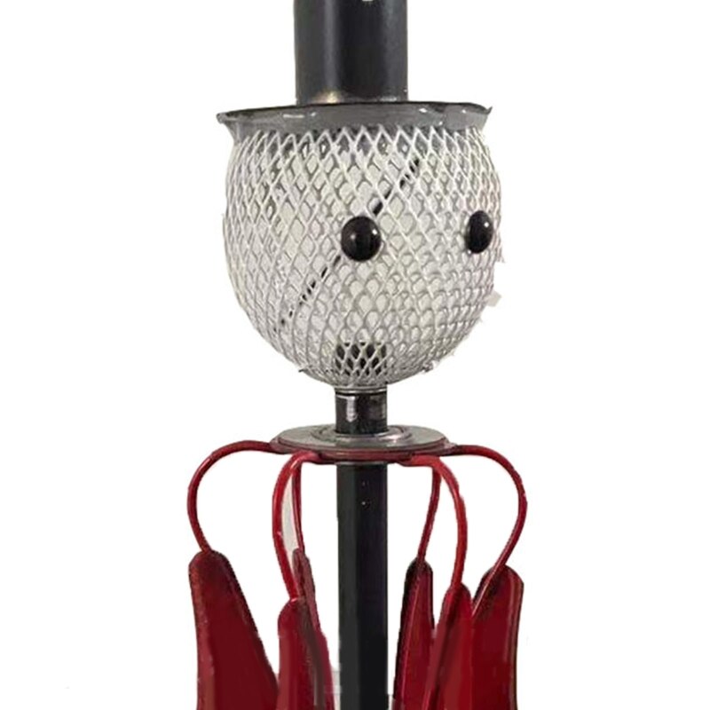 Snowman Rotating Bird Feeder Metal Mesh Wild Bird Feeders Hummingbird Windmill Outdoor Hanging for Garden Yard Decorations