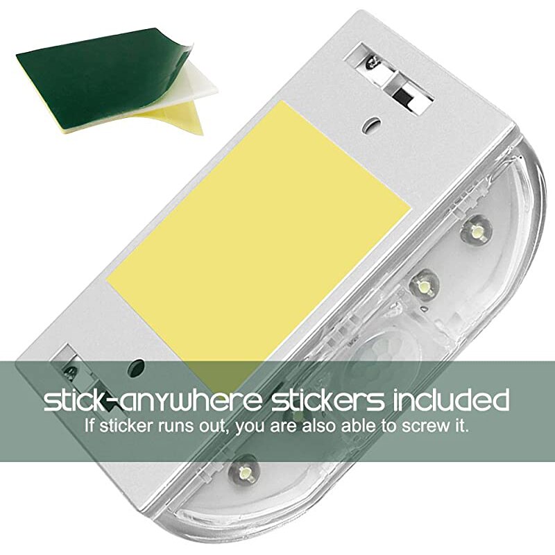 Lámpara de ojo de cerradura infrarrojo PIR móvil sin cables, cerradura para puerta con Sensor de luz para cocina, pasillo, escalera, almacén, lámpara nocturna plateada