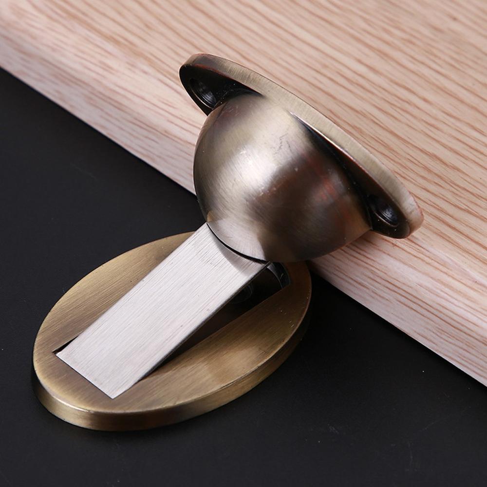 150g Door Stop Magnetic door knocker Magnetic Invisible Door Holder Stopper Doorstop Anti-Collision Floor Mounted black