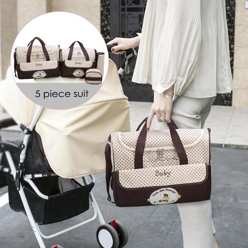 Diaper Bags Mummy Maternity Nappy Bags Large Capacity Multifunction Travel Nappy Bag Organizer Zipper Dispenser Bottle