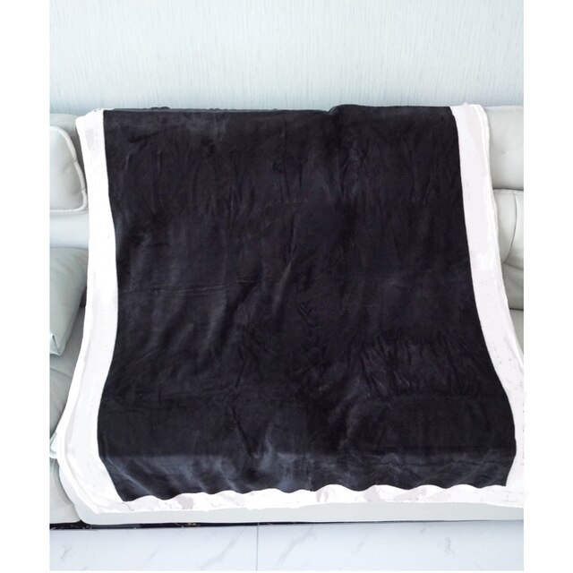 Gestrickte Manta Weiche Warme Flanell Grau Weiß Schwarz Rosa Decke Werfen 130x150cm Decke Kuvertübetreffend Geburtstag: Schwarz-V