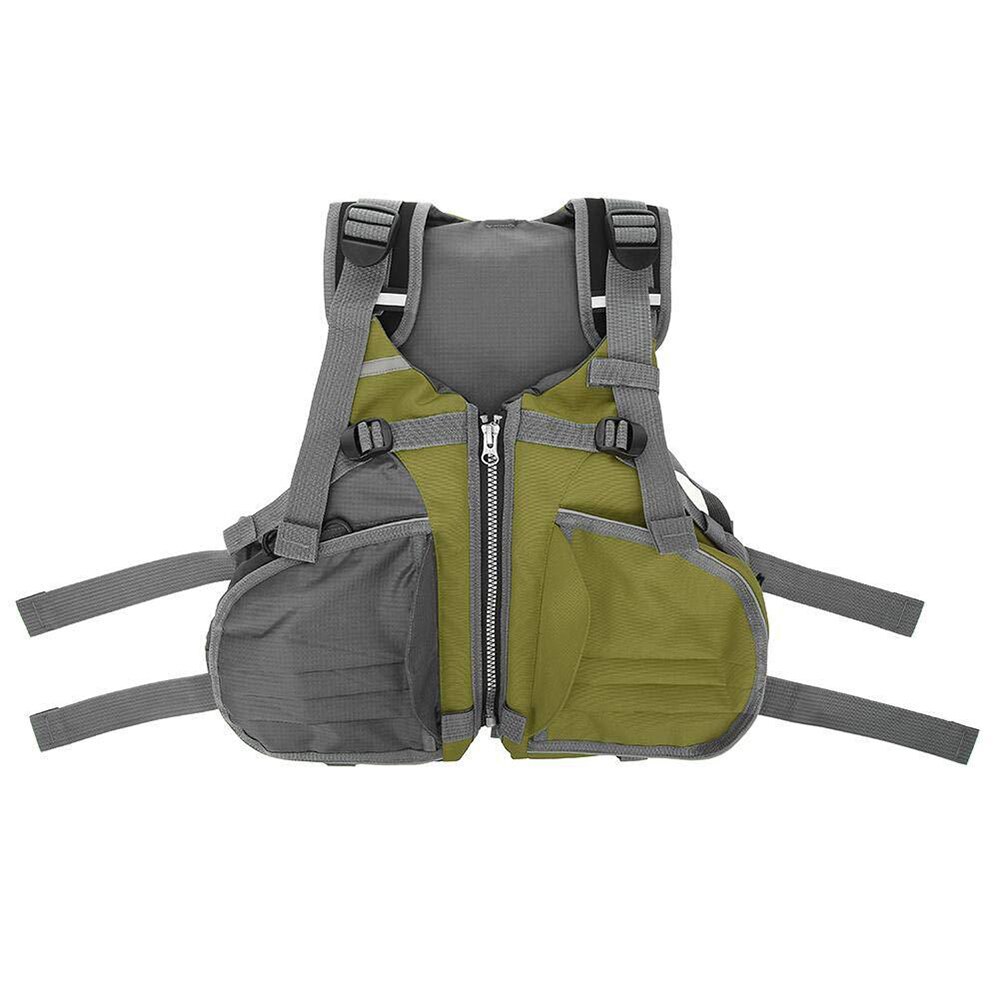 Life jacket adult swimming kayak rowing rafting buoyancy vest universal men and women water sports fishing safety life jacket: green