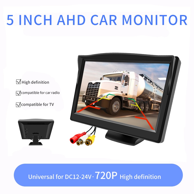720P Ahd Auto Monitor Lcd-scherm Rear View Met High Definition Beeld Systeem