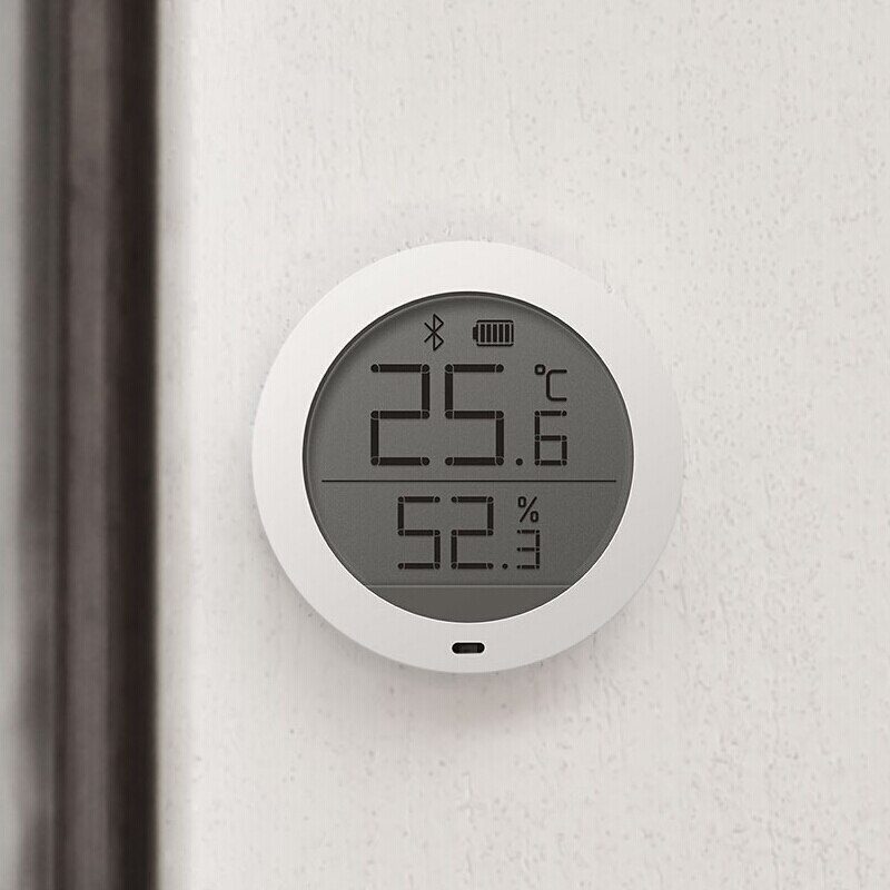 Qingping digitaler temperatur- und feuchtigkeitssensor, datenspeicherung, elektronischer link, tintenbildschirm, thermometer, feuchtigkeitsmesser