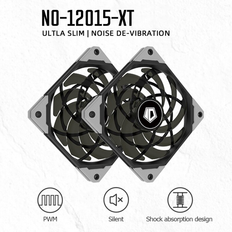 12015XT 120mm PWM PC Case Fan Ultra Slim Quiet Computer CPU Water Cooler Fan