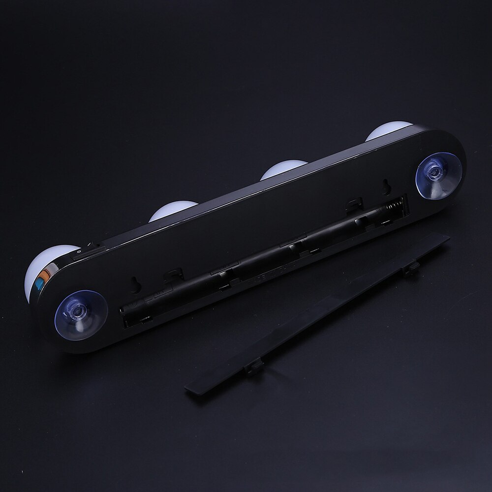 Bærbart led speil lys hollywood fire pære speil frontlykter sugekopp sminke selfie foto studio lampe batteridrevet