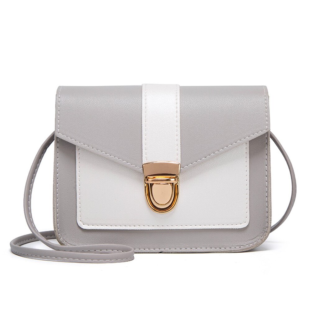 Dames handtas crossbody messenger bag pu leer dames schoudertassen afneembare handtassen: Grijs