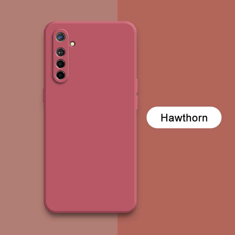 Coque en silicone liquide carrée officielle pour OPPO K5 Realme X2 XT, protection d'appareil photo 360, antichoc, souple, OPPOK5 RealmeXT: Microfibre / Argent