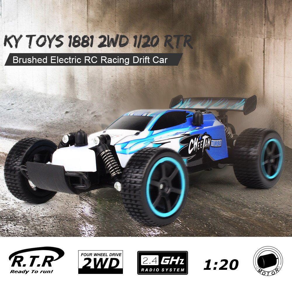 Brushed Electric RTR RC Racing Car 1881 2.4GHz 2WD 1/20 Gas Power High Speed Road Power Remote Control RC Car for Children