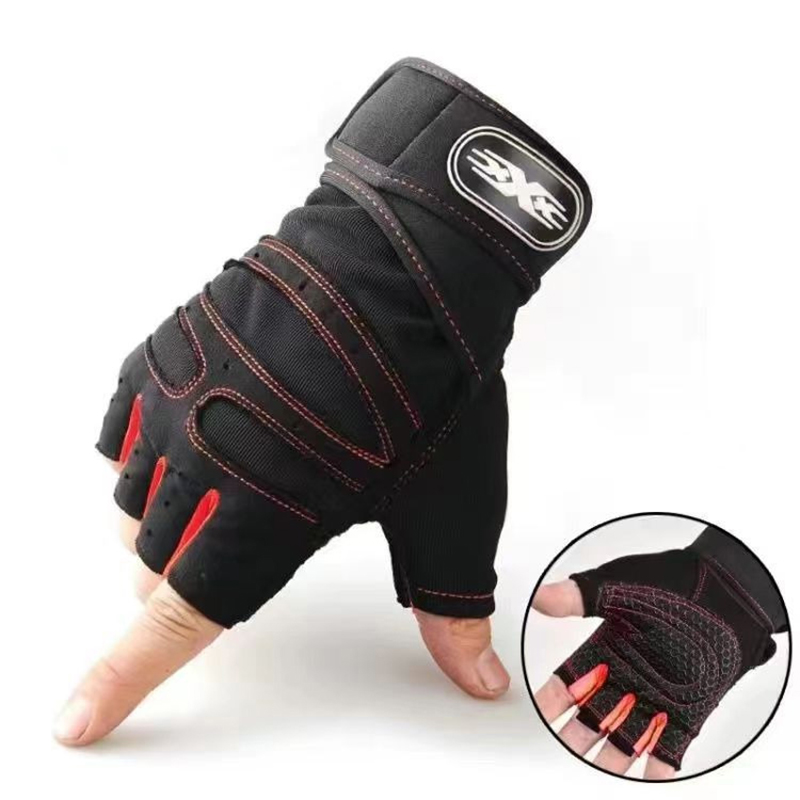 Turn handschuhe für Männer Frauen Fitness Gewichtheben Armband Handschuhe Bodybuilding Training Sport Übung Fahrrad handschuh stoßfest: green / L