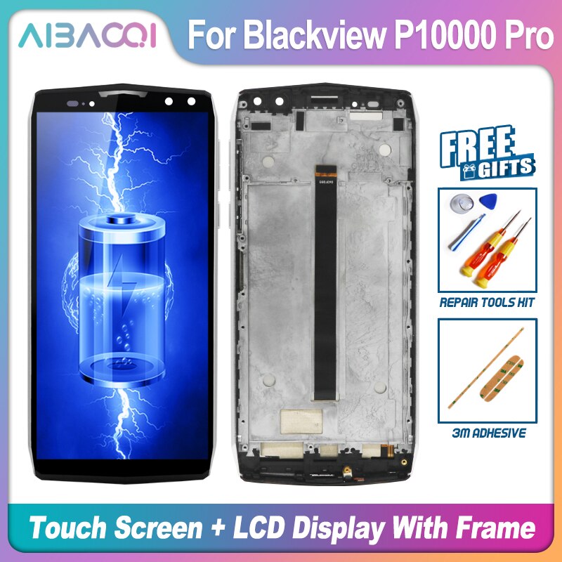 Pantalla táctil Original de 5,99 pulgadas, 2160x1080 LCD, Dlsplay, marco de Panel, piezas de reparación perfectas para Blackview P10000 Pro Android 7,1