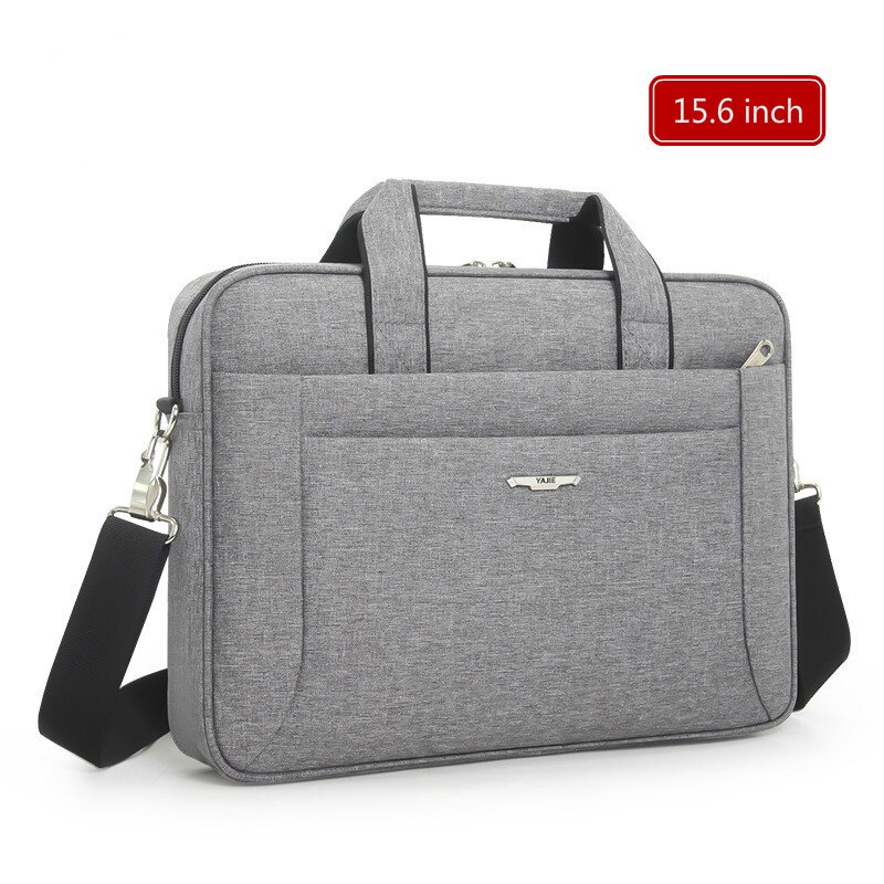 Dames laptop handtassen bolso hombrenew kantoortassen voor heren waterdichte nylon aktetassen zakelijke computer messenger bag: Grijs -15.6 inch