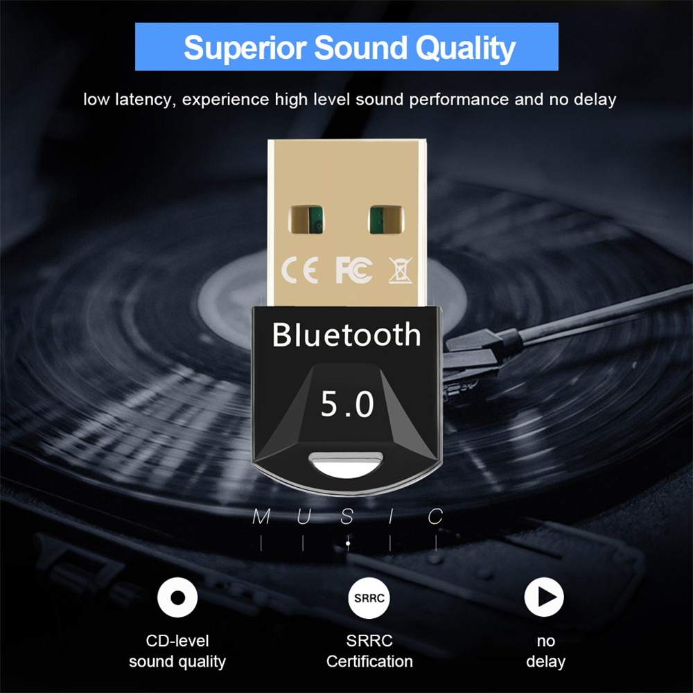 Mini Usb Bluetooth Adapter 5.0 Bluetooth-Compatibele Ontvanger V5.0 Dongle High Speed Zender Voor Pc Laptop Computer