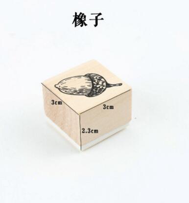 Sellos de sello de goma para álbum de fotos, sellos de madera para decoración de álbum de recortes, DIY, planta en el bosque, 1 ud.: 3