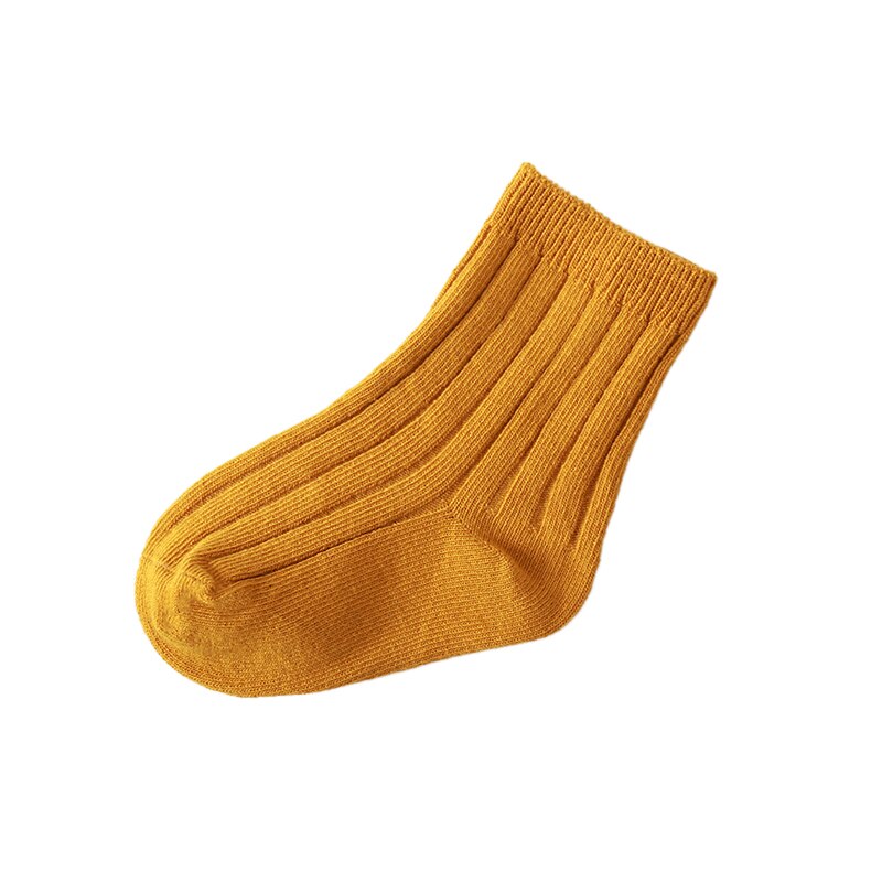 Enfant en bas âge filles chaussettes enfant en bas âge bébé solide cheville chaussettes enfants plancher chaussette pour enfants 0-5T: Y / S
