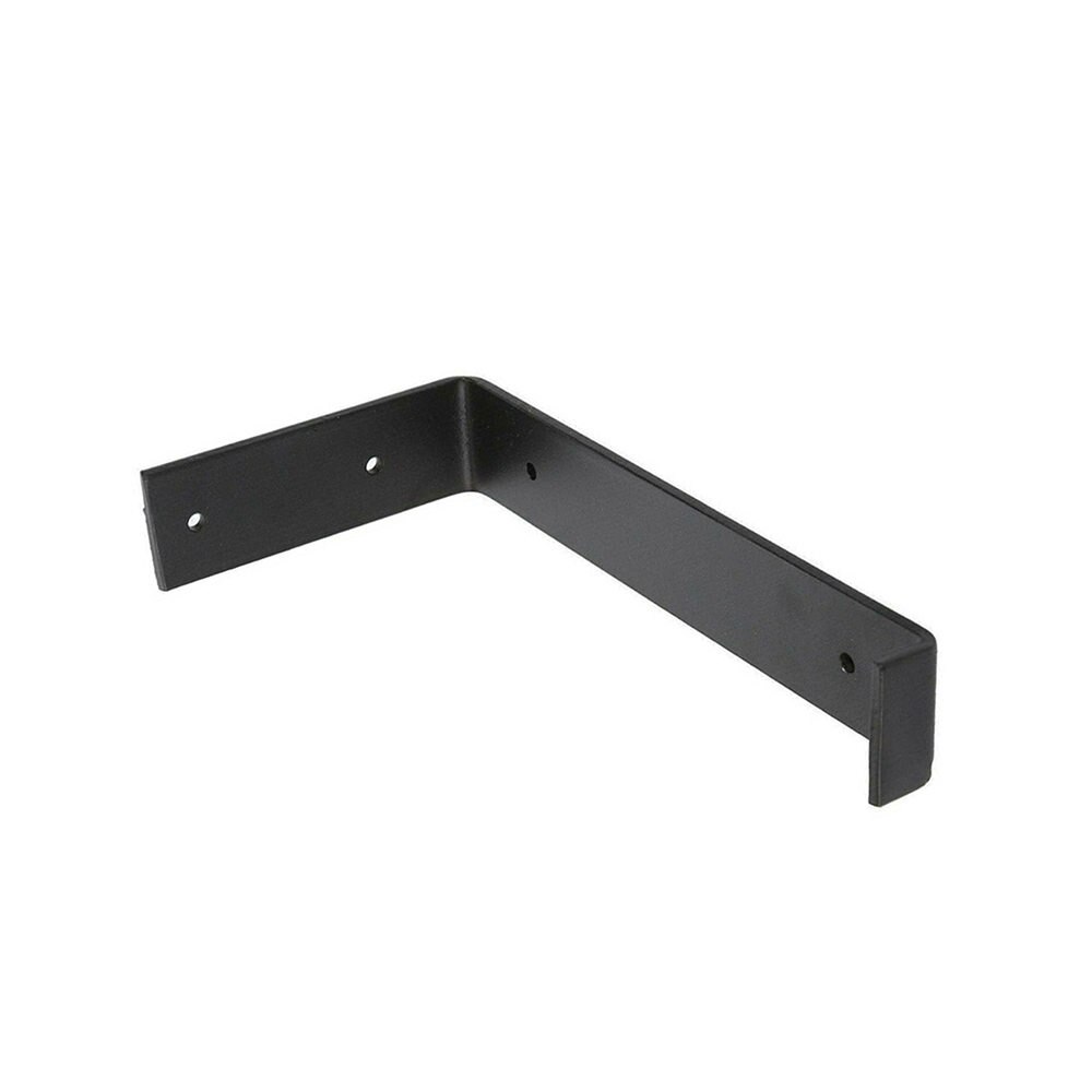 2pcs/set Heavy Duty Black Wall Bracket with Lip for Floating Shelves Rustic Iron Metal Shelf Bracket