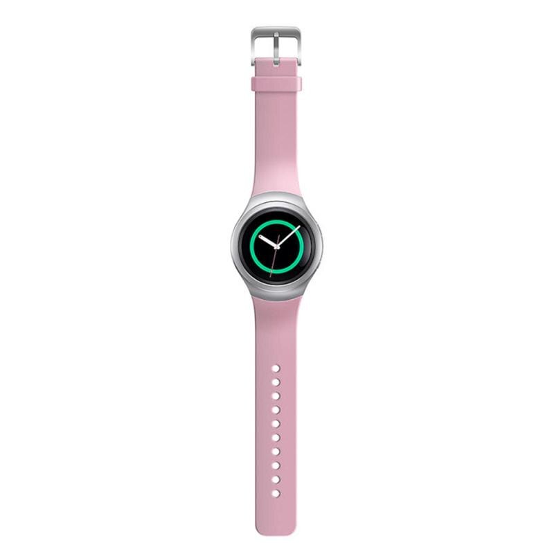 Para Samsung Gear S2 R720, reloj de pulsera de silicona, correa de repuesto para reloj, pulsera deportiva cromada, pulsera colorida de: pink