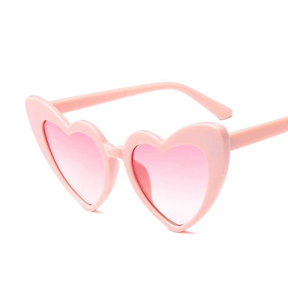Heart Shaped Sonnenbrillen für Frauen Liebe Herz Sonnenbrille UV400 Schutz Brillen: Pink