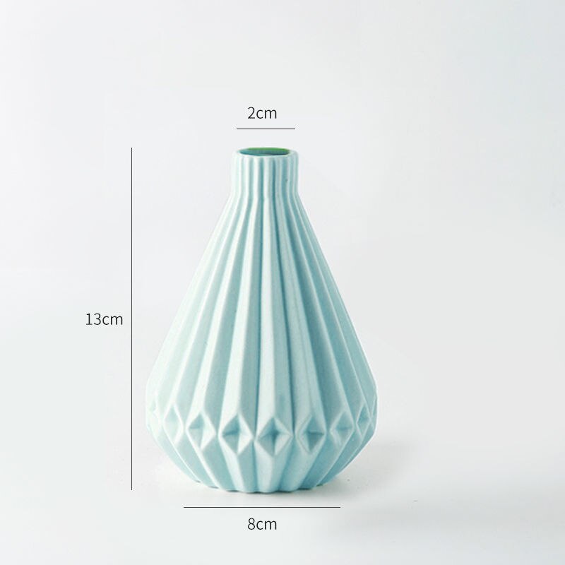 Nordic Creatieve Lichaam Aardewerk Vaas Woonkamer Tafel Decor Woondecoratie Kunst Bloem Vazen Keramische Decor-Crème 14CM