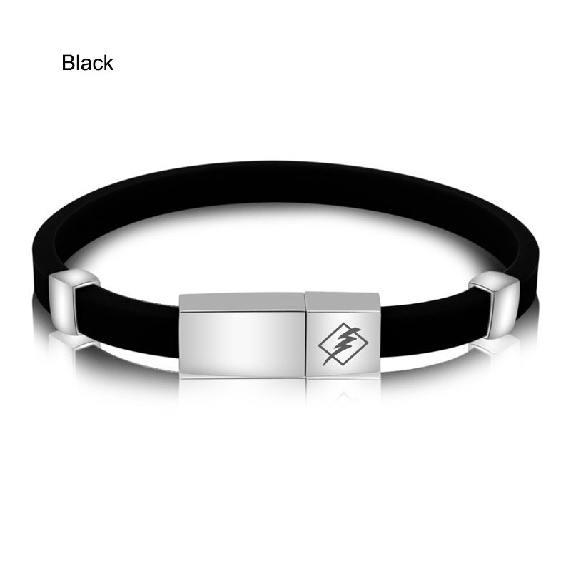 1 pc verstelbare antistatische armbanden met negatieve ionen van siliconen, verwijder de statische elektriciteit van het lichaam, waterdicht, veilig en sportief werken: Zwart