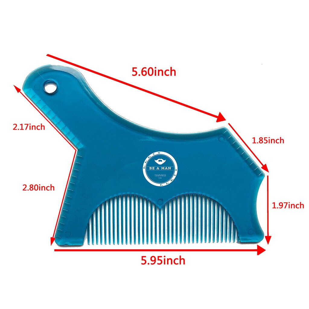 tasca dimensioni Mens Barba Che Modella Righello plasmatore Simmetria Guarnizioni Pettine Rasatura Strumento