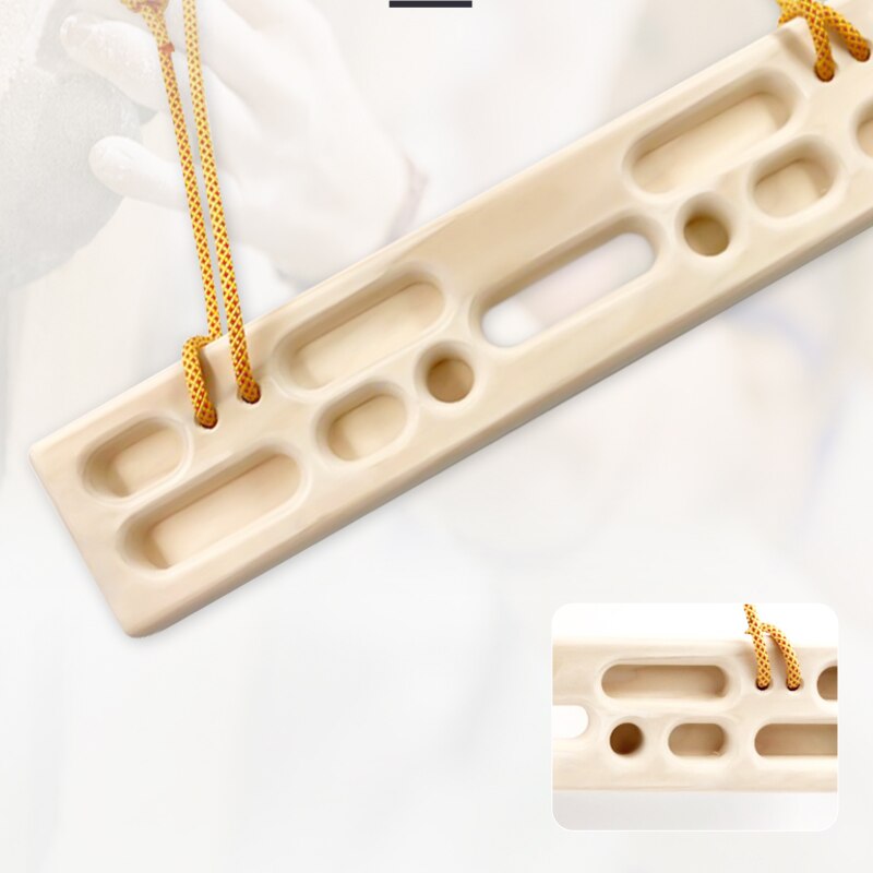 Klätterbräda multifunktionell hängande trä fingerbräda förbättra fingerstyrka bergsklättringsspak pull-up utbildning