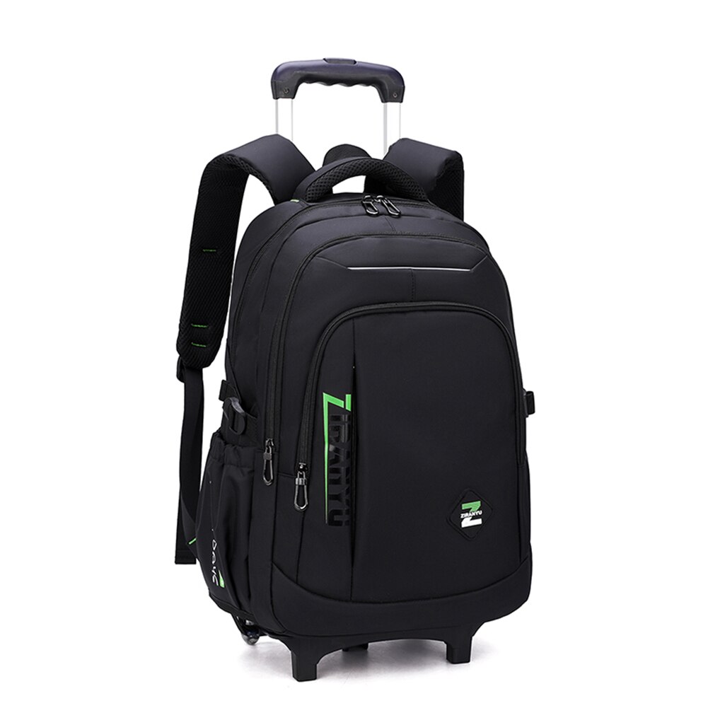 Kids' Luggage Rolling Backpack for Boys Wheeled Bag Trolley School Bags Carry On Travel Luggage Mochila: 2 Wheels Green
