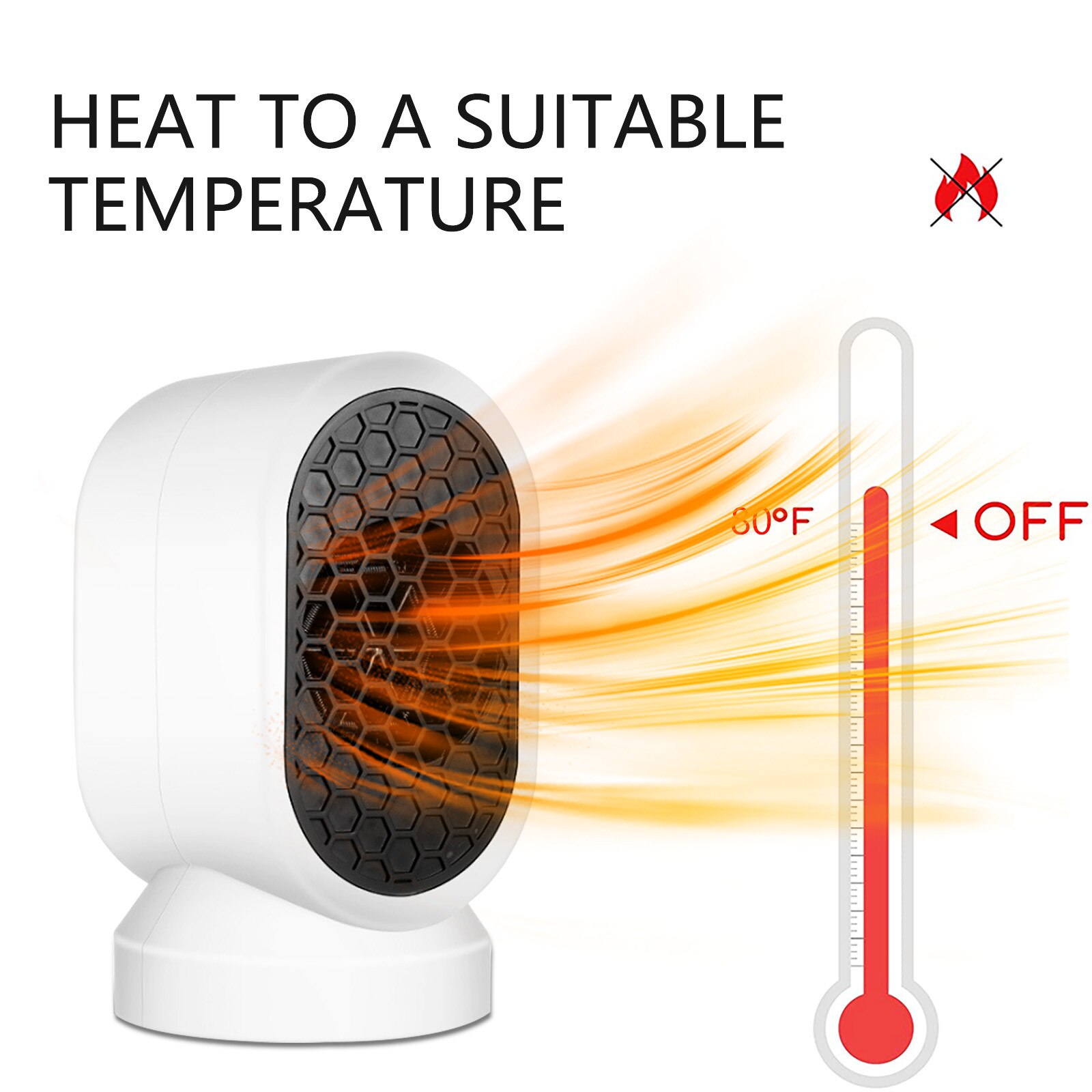 600W Low Power Mini Electric Heater Portable Home Heating Fan Miniature Small Sun Heating Machine Low Noise Warm Air Blower