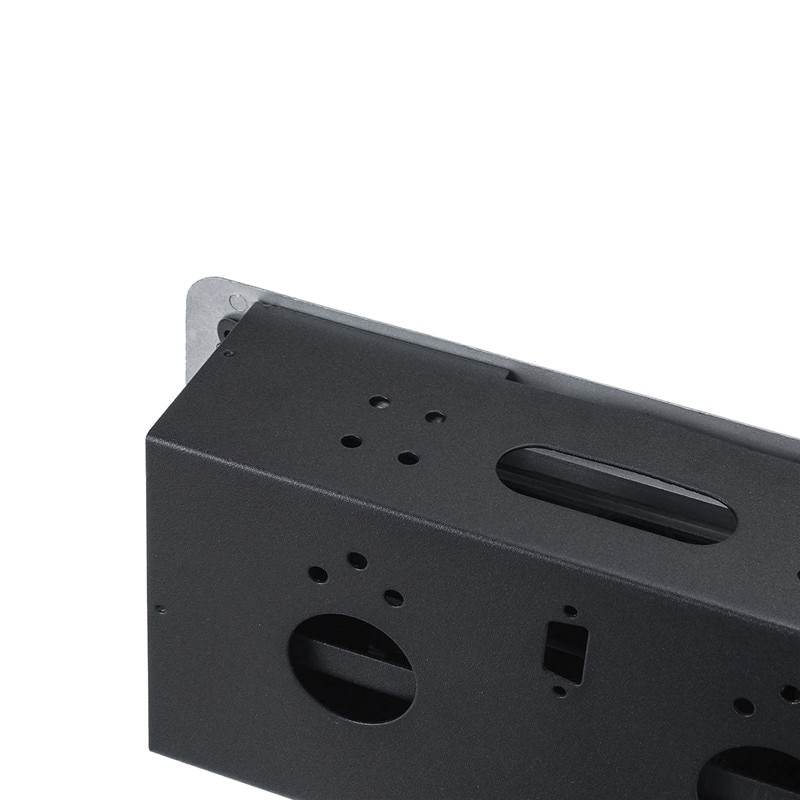 Pop Up Ground Socket Zinc Alloy Plate 16A Slow POP UP 2 Power EU Socket Hotel Table Desktop Outlet Black Module Steel Box