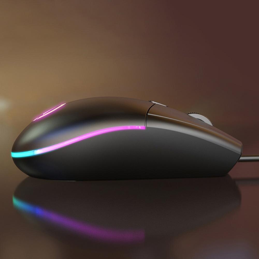 Ergonomische bedrade gamingmuis met 7 led-achtergrondverlichting, optische usb-computermuis, gamermuis, compatibel met pc, laptop, desktopcomputer