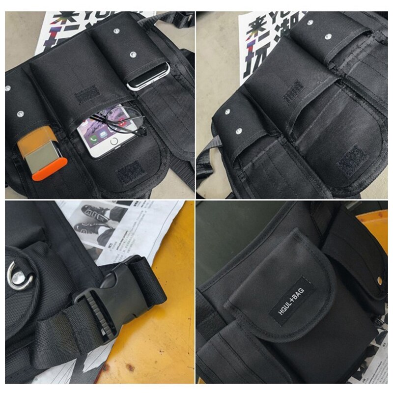 Borsttas heuptas hiphop streetwear functionele borsttas cross schoudertassen