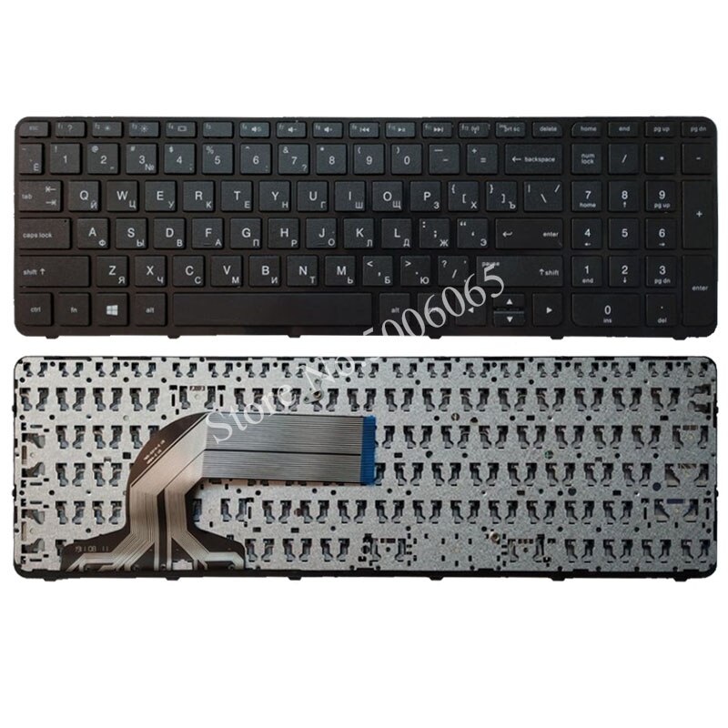 Russische Laptop Toetsenbord Voor Hp PK1314D3A05 SG-59830-XAA SG-59820-XAA 719853-251 708168-251 749658-251 Ru Met frame: Black