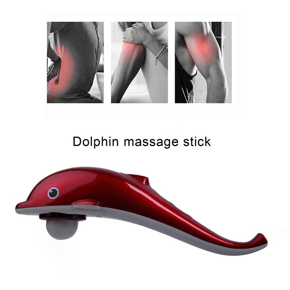 Delfin Massage-Stock Massage Ausrügestochen Elektrische Vibrierende Massagegerät Taille Bein Ganze Körperpflege Gesundheit Monitore