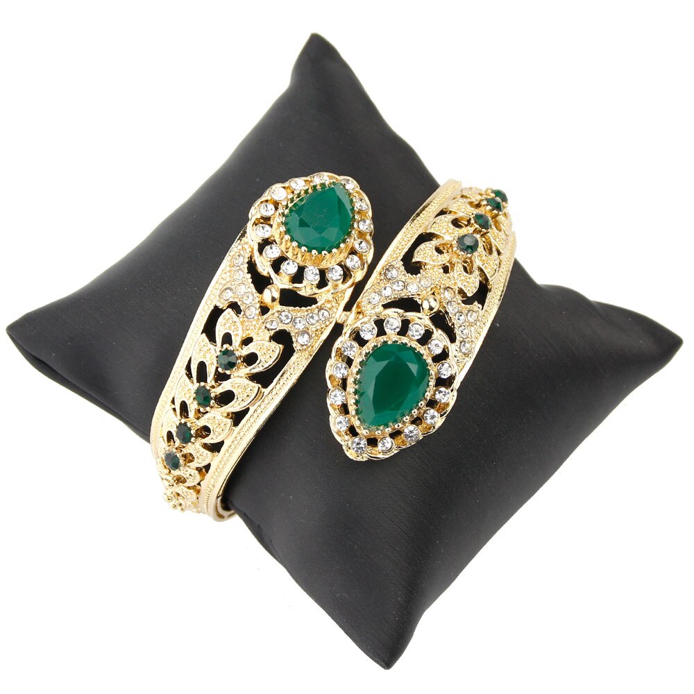 Sunspicems-brazalete marroquí para mujer, Color dorado, joyería de boda, bisutería tradicional de Argelia,