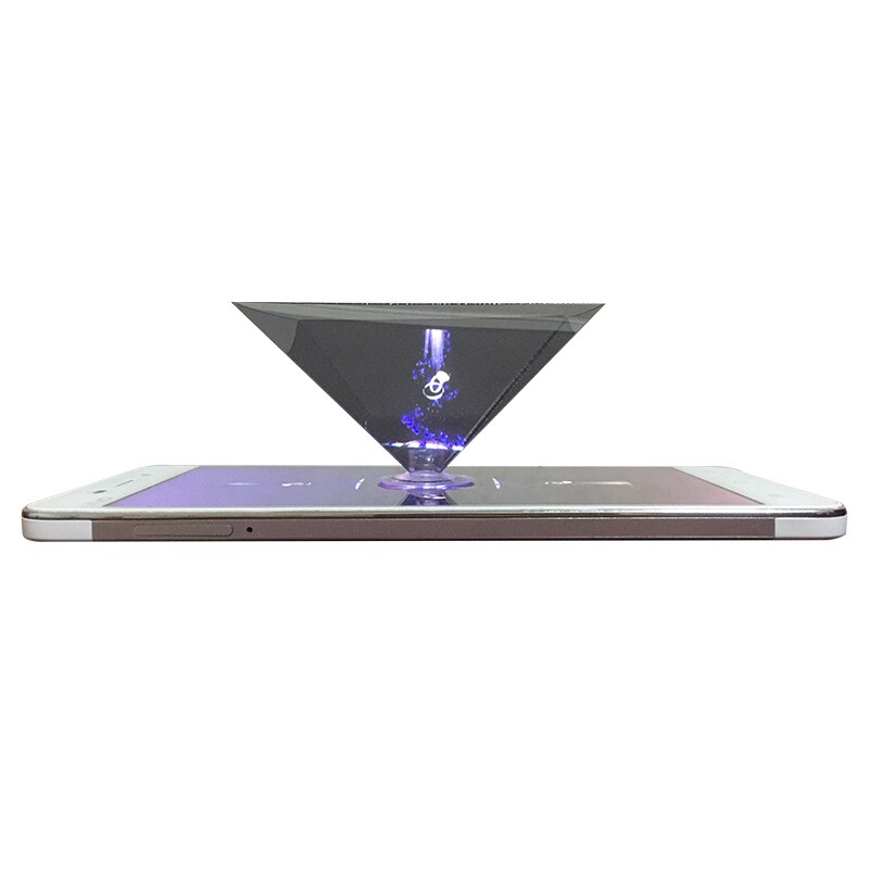 Mini 3D Hologram Pyramid Display Projector Video Stand Universal miniature hologram projector Cute holder For iphone Huawei