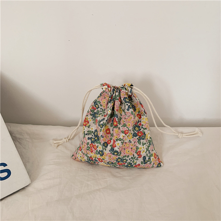 Retro Stijl Bloemen Opslag Tasje Vrouwen Afwerking Opslag Pouch Leuke Make-Up Tas Kerstcadeau Snoep Sieraden Organizer: E