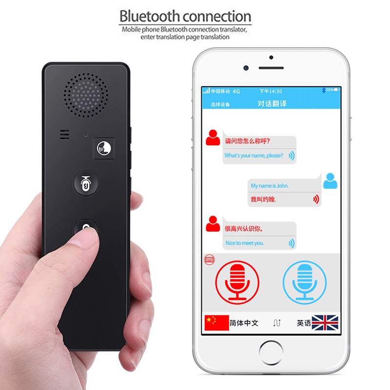 Smart Translator Bluetooth Instant Vocal Portable Translator Support 40 Languages SP99