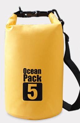 SONGYI 5L/10L/15L/20L kayak da esterno impermeabile canottaggio escursionismo nuoto immersioni spiaggia borse impermeabili: 5L Yellow