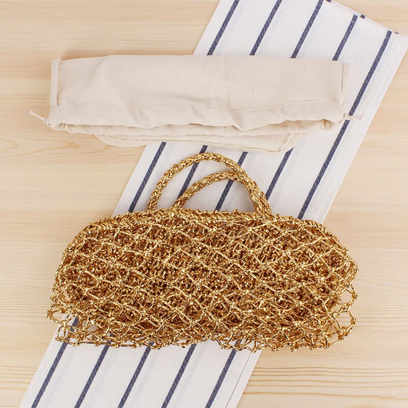 INS Chic Zomer Strand Tassen Katoen Hollow Mand Composiet Tas Leisure Stro Tas voor Meisjes Vrouwen Handtassen Mesh Touw Netto tassen