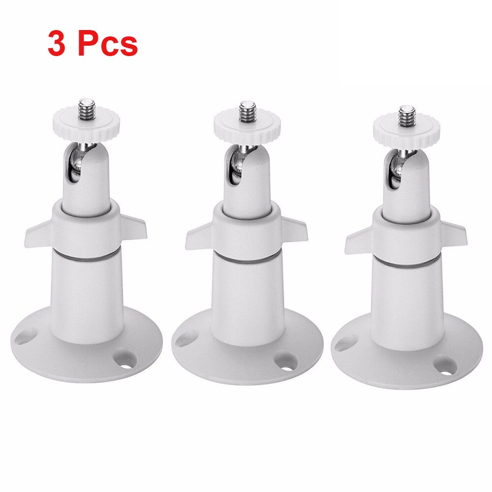 3pcs Metal Security Wall Indoor Outdoor Adjustable Mount Wall/Ceiling Security Bracket for Arlo or Arlo Pro Camera Cam: White