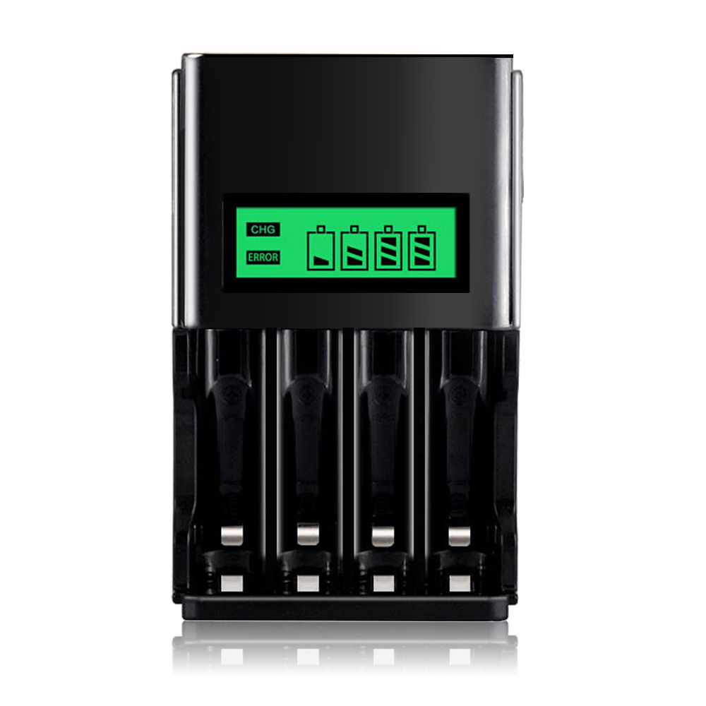 CITYORK-pilas recargables de 1,2 V, AAA, 1100mAh, NI-MH, 3A, 4 ranuras, LCD, USB, cargador de batería recargable de 1,2 V, AA, AAA