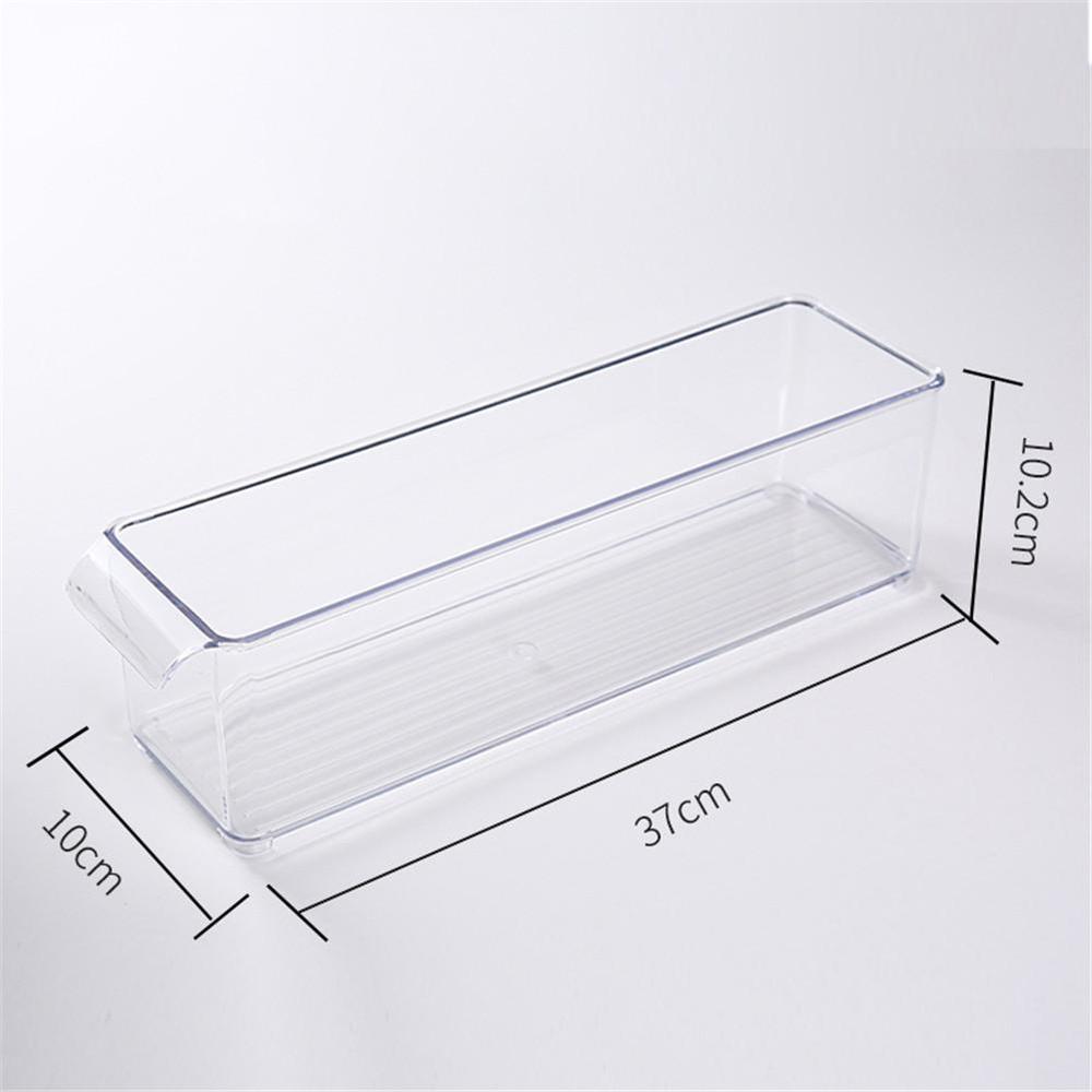 Clear Pantry Organizer Bins Household Plastic Food Storage Basket Box For Kitchen Countertops Cabinets Refrigerator Freezer: 13-37x10x10.2cm