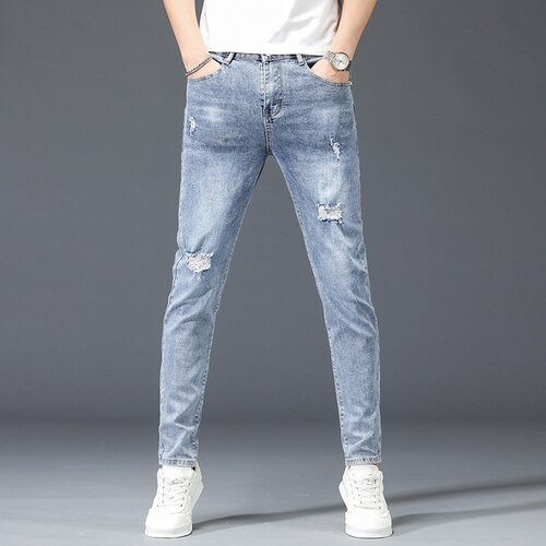Generisch Jeans voor dames, hoge taille, skinny stretch, modieuze broek