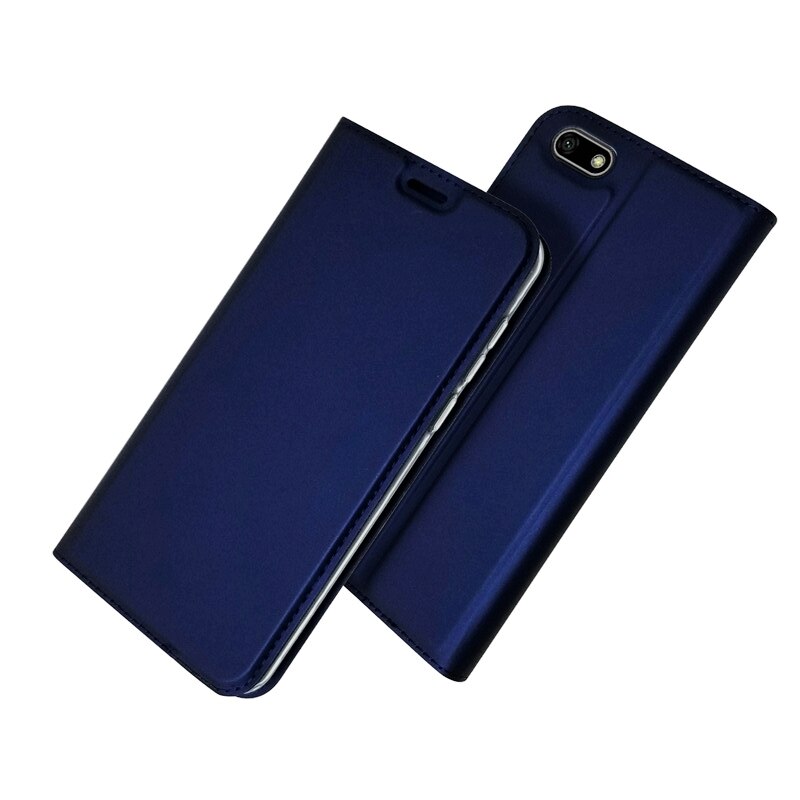 Capa de couro pu para celular huawei honor 6a, capa com flip magnético para huawei honor 6a 6x capa carteira de luxo: Honor 6X / Azul
