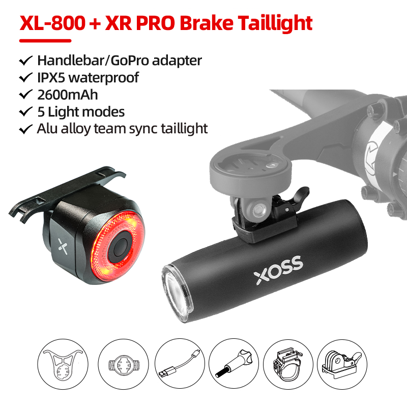 Xoss  xl400/xl800 cykelstrålkastare 400/800 lumen usb-laddningsbar landsväg mtb framlampa cykellampa aluminium ultralätt ficklampa: Gul