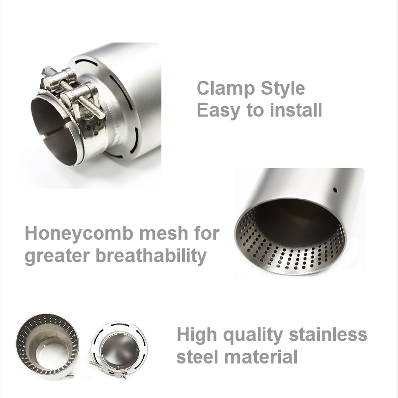 1 PC Punta del silenziatore di scarico per VW MK7 golf 7 golf R GTI Punta di scarico in acciaio inossidabile opaco 51mm 54mm 57mm 60mm 63mm Ugello marmitta